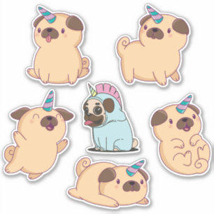 Cute Unicorn Pugs