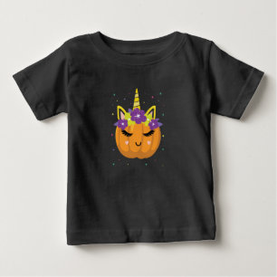 Cute Unicorn Pumpkin Halloween Costume T-shirt