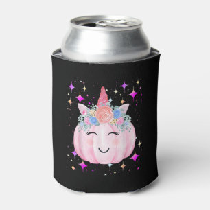 Cute Unicorn Pumpkin Halloween Girls Kids Funny Co Can Cooler