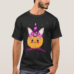 Cute Unicorn Pumpkin Halloween Thanksgiving 1 T-Shirt