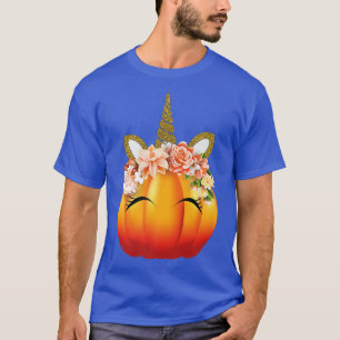 Cute Unicorn Pumpkin Halloween Thanksgiving T-Shirt
