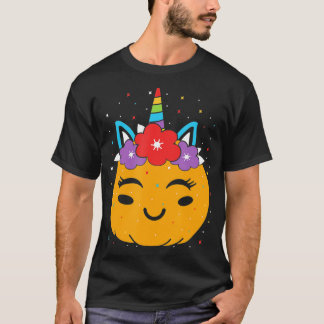 Cute Unicorn Pumpkin Halloween Thanksgiving with F T-Shirt