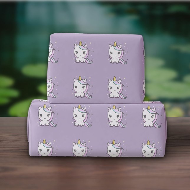 Cute Unicorn Purple Wrapping Paper (Cute Unicorn Purple Wrapping Paper)