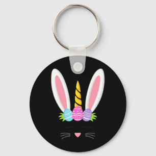 Cute Unicorn Rabbit Easter Day Girls Kids Key Ring