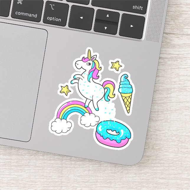 Cute unicorn rainbow doughnuts (Detail)