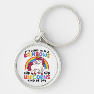 cute unicorn rainbow funny key ring