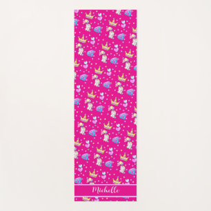 Cute unicorn rainbow kids stylish Birthday party Yoga Mat