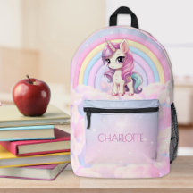 Cute Unicorn Rainbow Personalised Kids Name