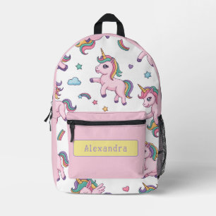 Cute Unicorn Rainbow Printed Backpack