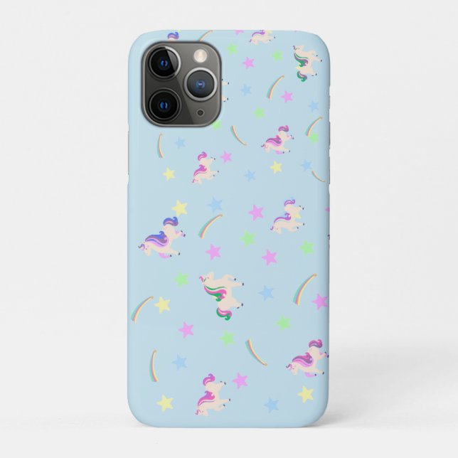 Cute Unicorn rainbow stars seamless pattern Case-Mate iPhone Case (Back)