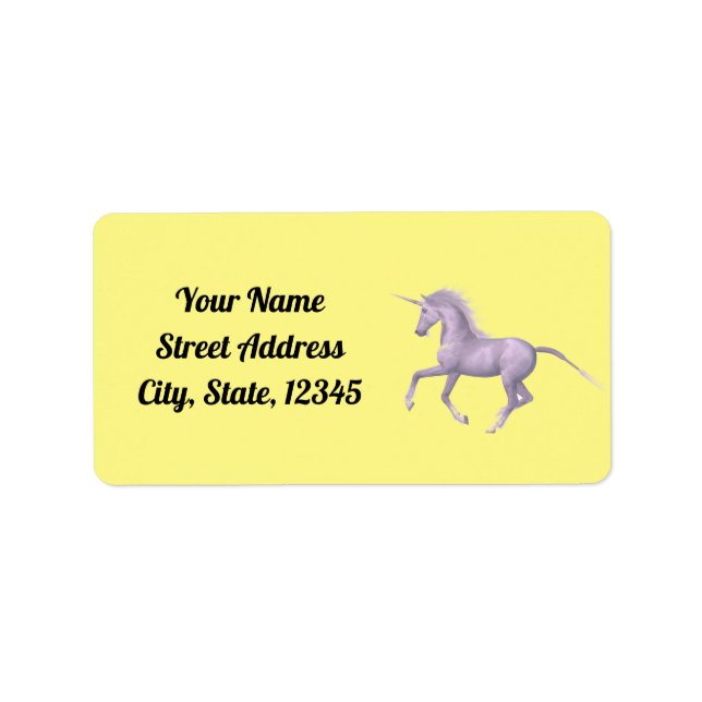 Cute Unicorn Return Address Label (Front)