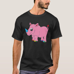 Cute Unicorn Rhino Rainbow Anti Poaching T-Shirt