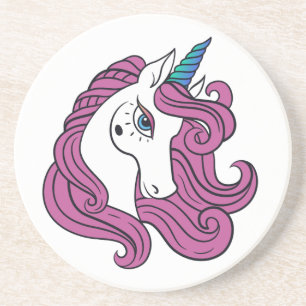Cute Unicorn sandstone coaster