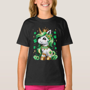 Cute Unicorn Shamrock St Patricks Day T-Shirt