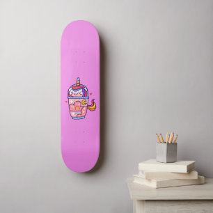 Cute unicorn skateboard