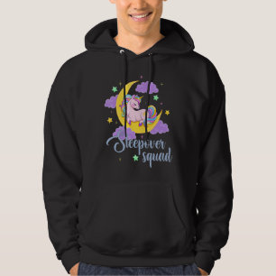 Cute Unicorn Sleepover Squad Matching Slumber Part Hoodie
