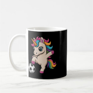 Cute Unicorn Soccer Just Girl Who Loves Kickin' Co Coffee Mug