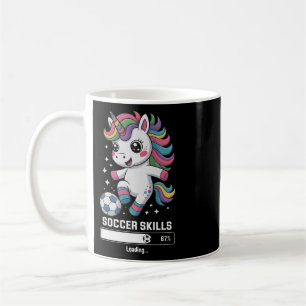 Cute Unicorn Soccer Skills Loading Score Mum Mama Coffee Mug