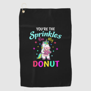 Cute Unicorn Sprinkles Your Doughnut Adult Kids Do Golf Towel