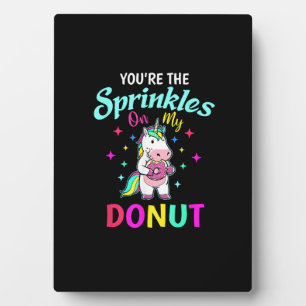 Cute Unicorn Sprinkles Your Doughnut Adult Kids Do Plaque