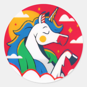 Cute unicorn sticker