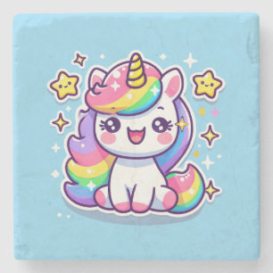 Cute Unicorn Stone Coaster