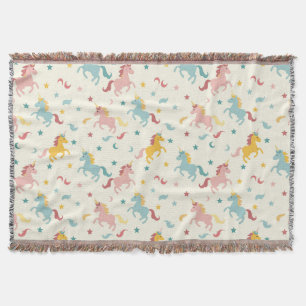 Cute Unicorn Throw Blanket