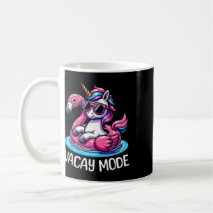 Cute Unicorn Vacay Mode Funny Family Vacation Kids Coffee Mug