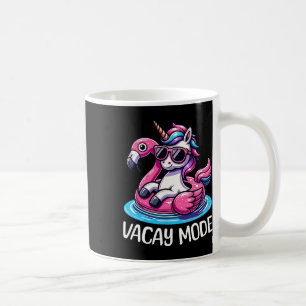 Cute Unicorn Vacay Mode Funny Family Vacation Kids Coffee Mug