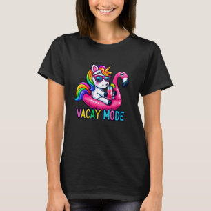 Cute Unicorn Vacay Mode Funny Family Vacation Kids T-Shirt