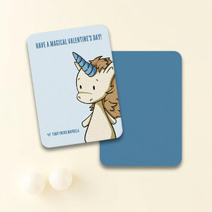 Cute Unicorn Valentine's Day Classroom Card