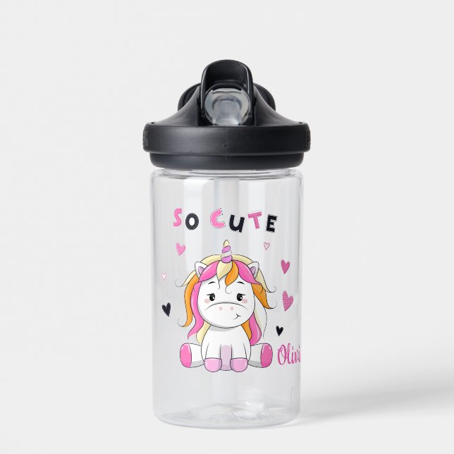Cute Unicorn Water Bottle (Front)