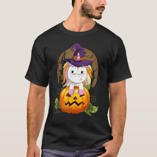 Cute Unicorn Witch Pumpkin Halloween Costume Boys  T-Shirt