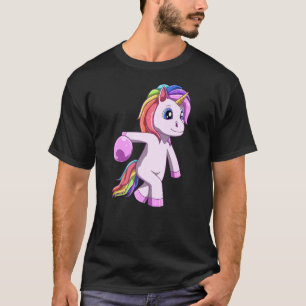 Cute unicorn with bowling ball for a Bowler T-Shirt
