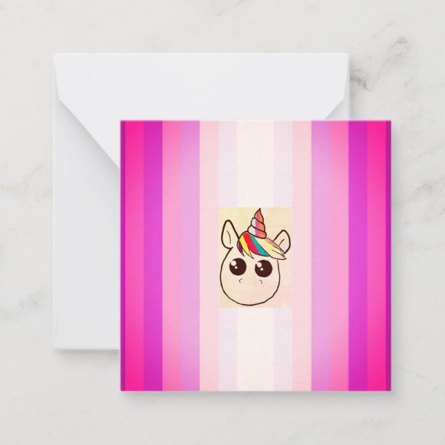 Cute Unicorn💕every occasion note cards (Front)