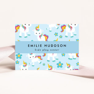 Cute Unicorns, Kids Play Centre, Activity Centre Business Card