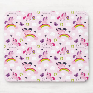 Cute Unicorns Pattern Mouse Pad