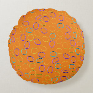 Cute Unique Abstract Pattern Round Cushion
