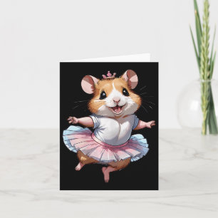 Cute Unique And Modern Hamster Ballet And Ballerin Card