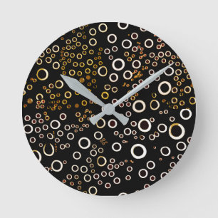 Cute Unique Bubble Pattern Round Clock