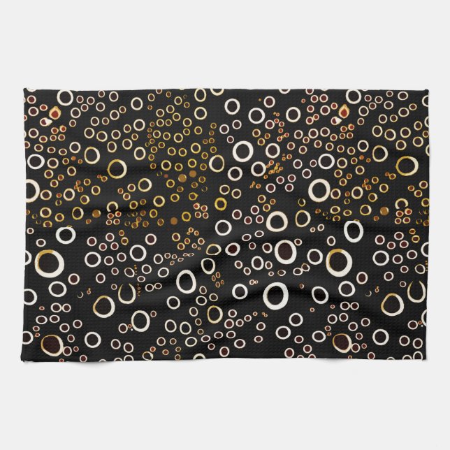 Cute Unique Bubble Pattern Tea Towel (Horizontal)