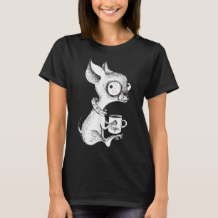 Cute Unique Chihuahua & Coffee Art Dog Lover Gift T-Shirt