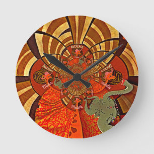 Cute Unique Giraffe Animal Hakuna Matata Design Round Clock