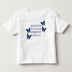Cute Unisex Alphabet Butterfly Toddler T-Shirt