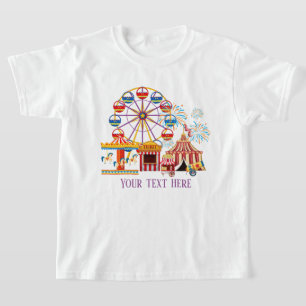 cute unisex kids add text circus T-Shirt