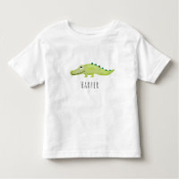 Cute Unisex Watercolor Crocodile Safari with Name