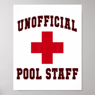 Cute Unofficial Pool Staff Beach Cruise Lifeguards Poster