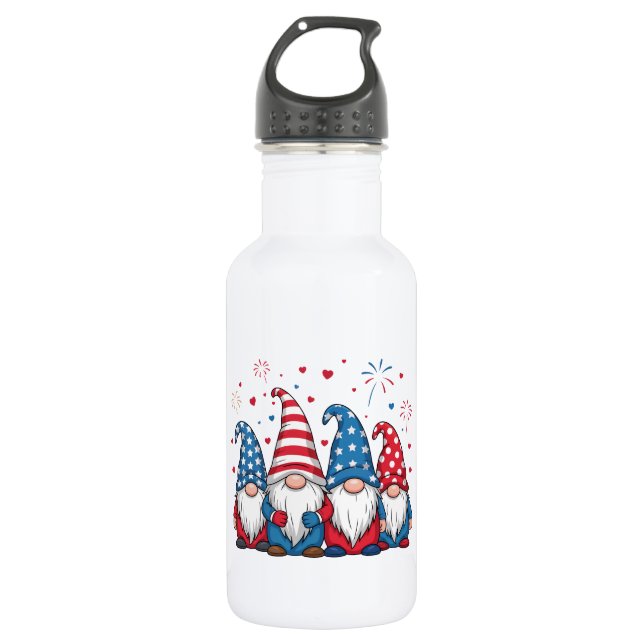 Cute USA American Gnomes Cartoon-68123 532 Ml Water Bottle (Front)