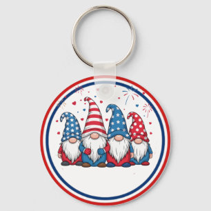 Cute USA American Gnomes Cartoon-68123 Key Ring