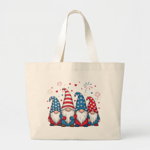 Cute USA American Gnomes Cartoon-68123 Large Tote Bag